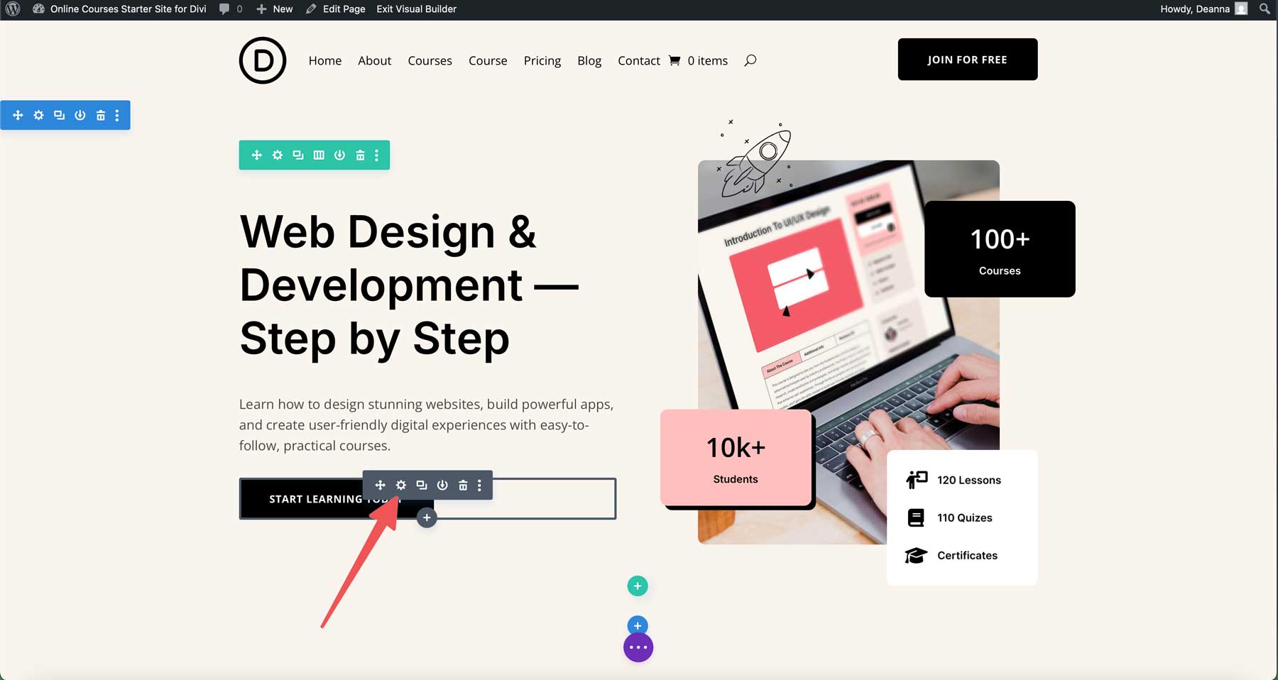 Situs Starter Kursus Online untuk Divi