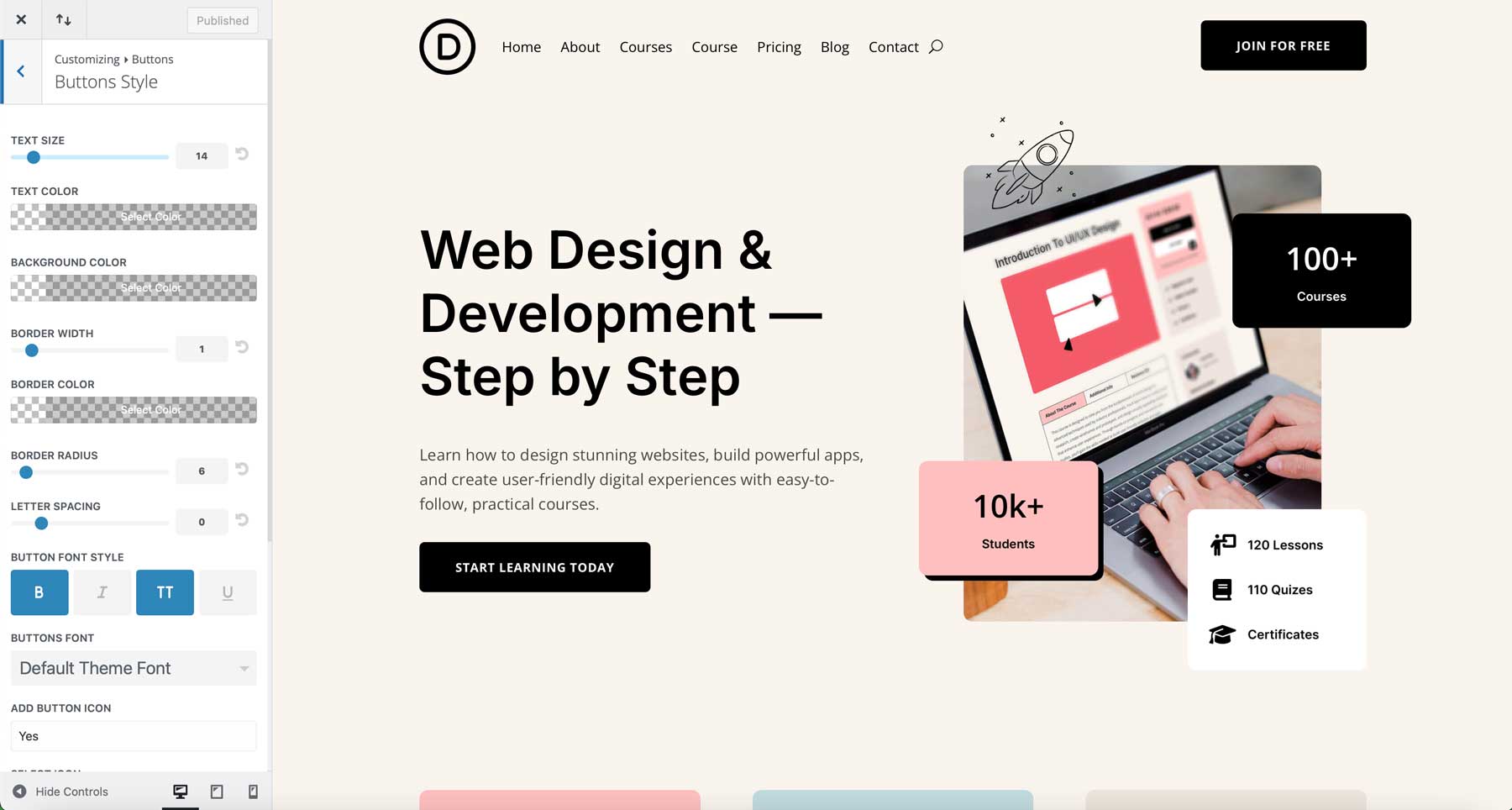 Situs Starter Kursus Online untuk Divi