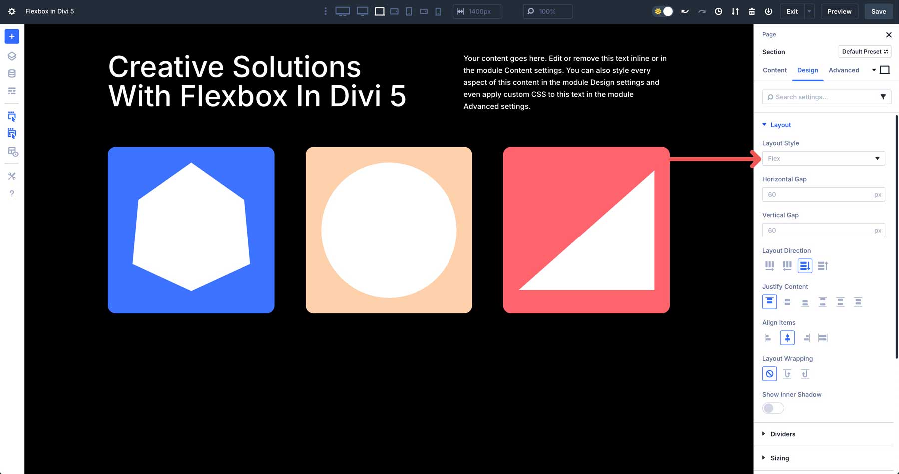 System układu Flexbox w Divi 5