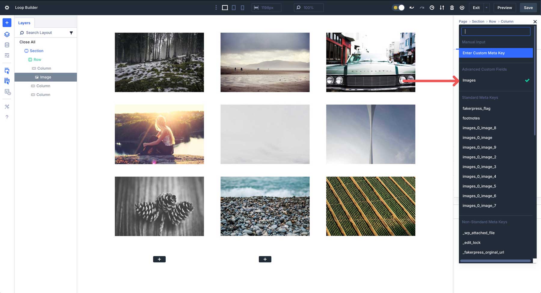 Divi 5 Builder pętli