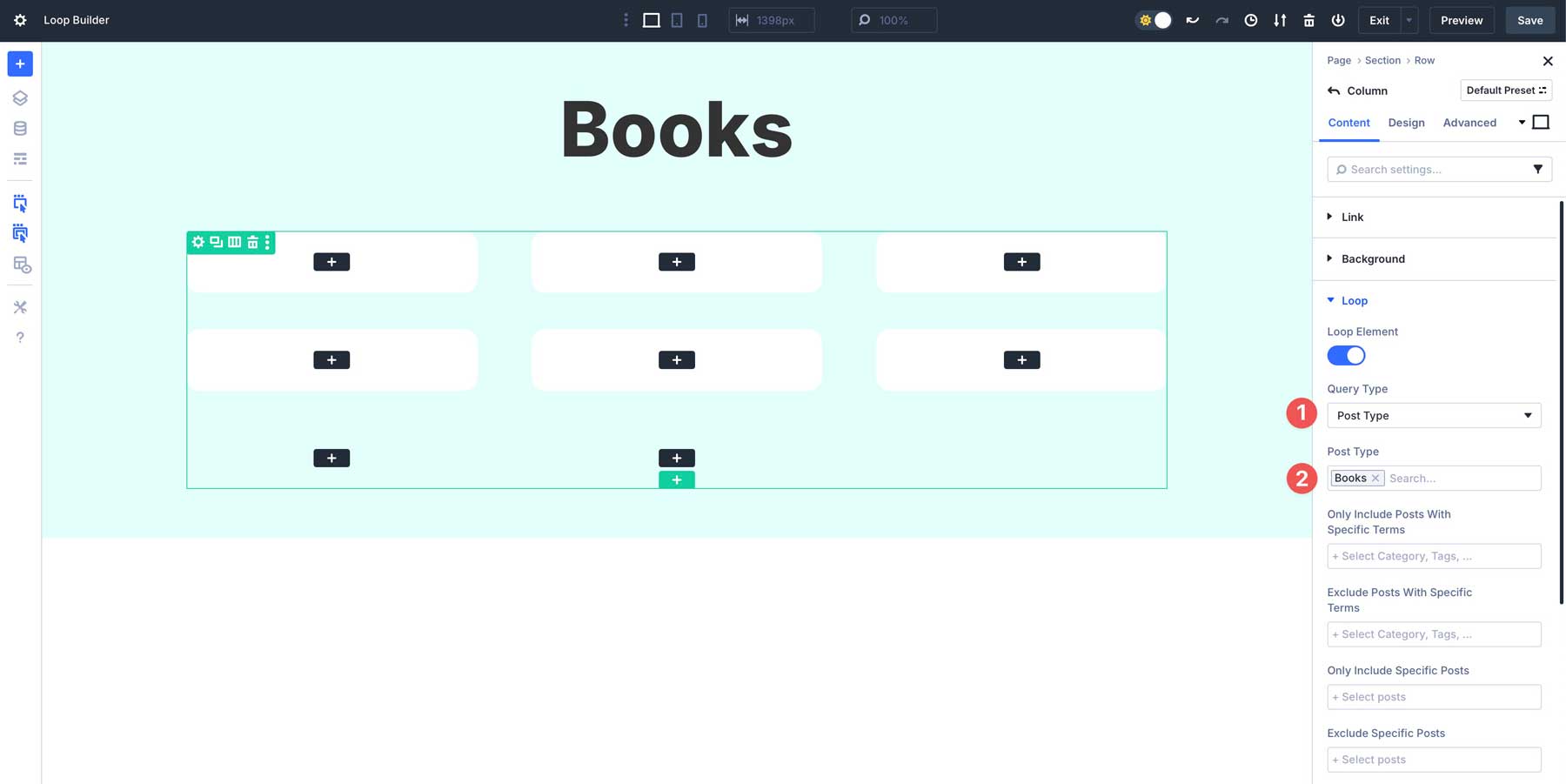Divi 5 Builder pętli