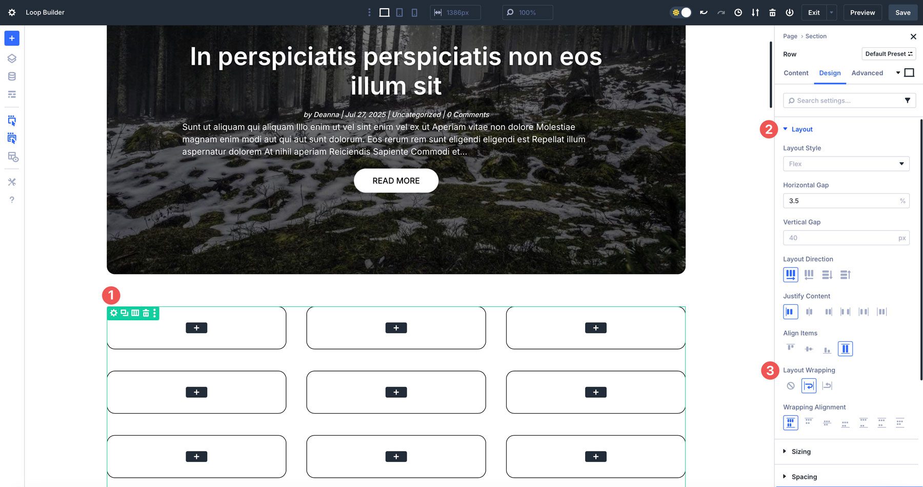 Divi 5 Builder pętli