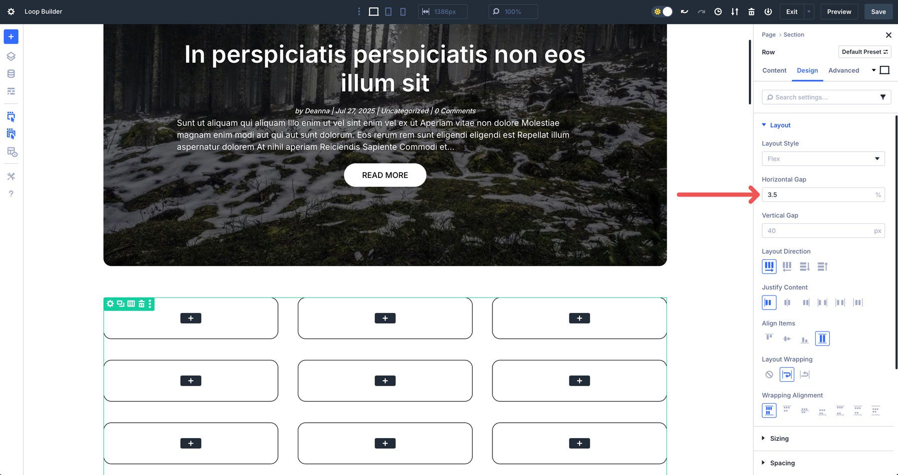Divi 5 Builder pętli