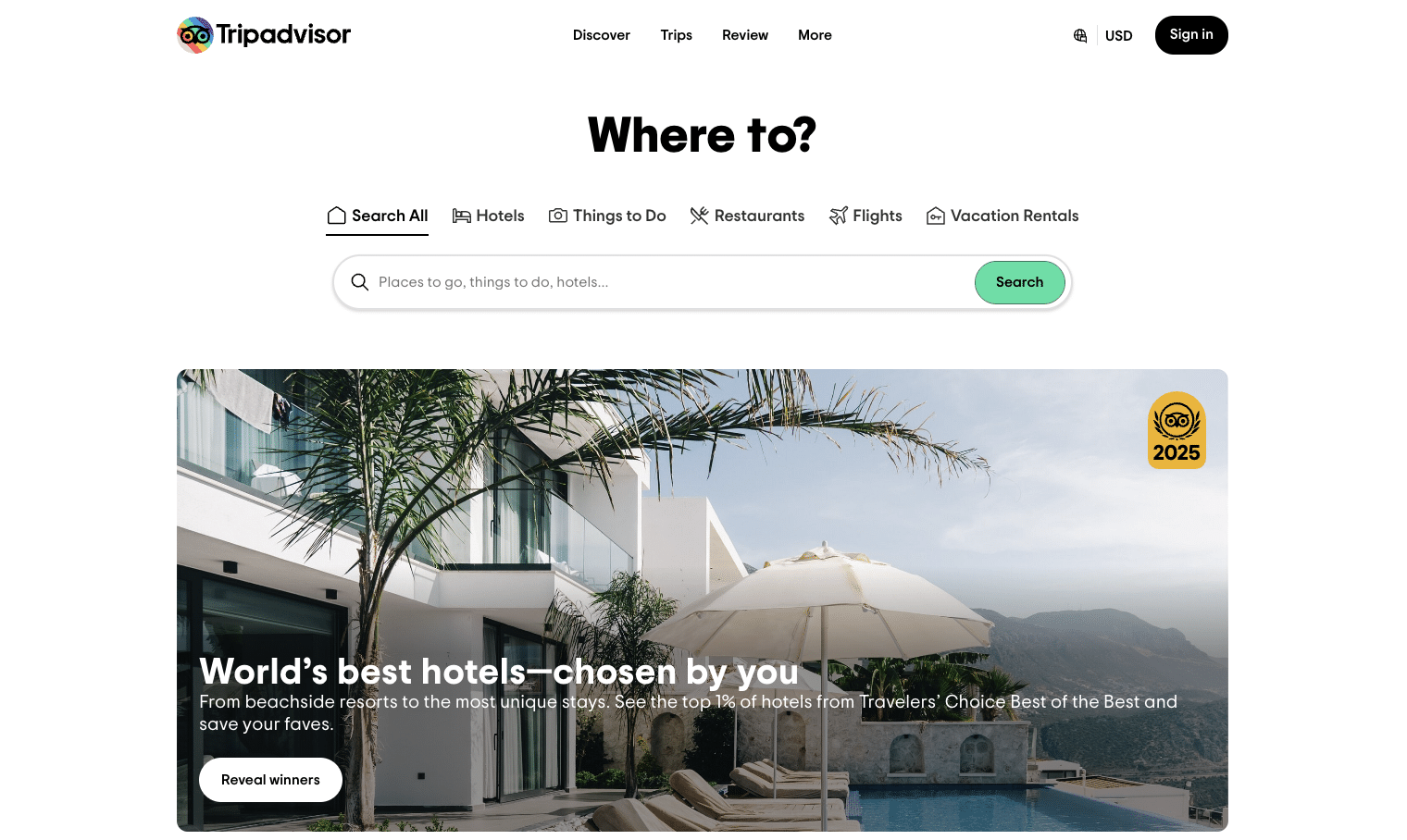 مثال TripAdvisor