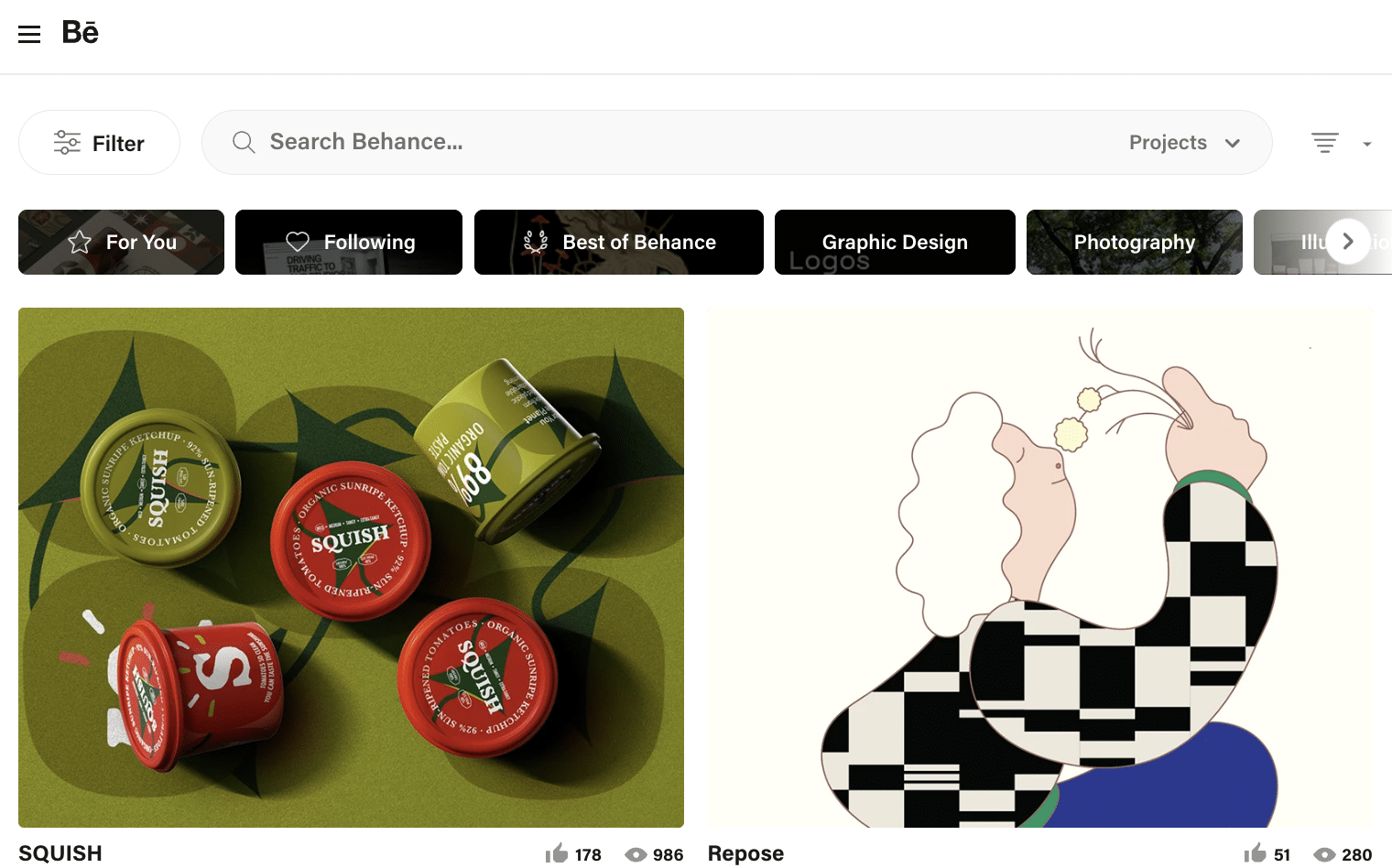 مثال Behance