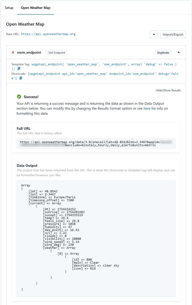اختبار نقطة نهاية API