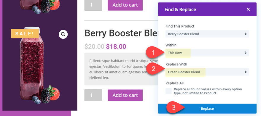 divi 特色產品部分