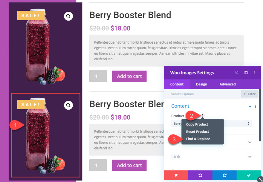 divi 特色產品部分