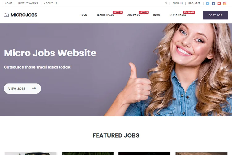 Motyw Micro Jobs.