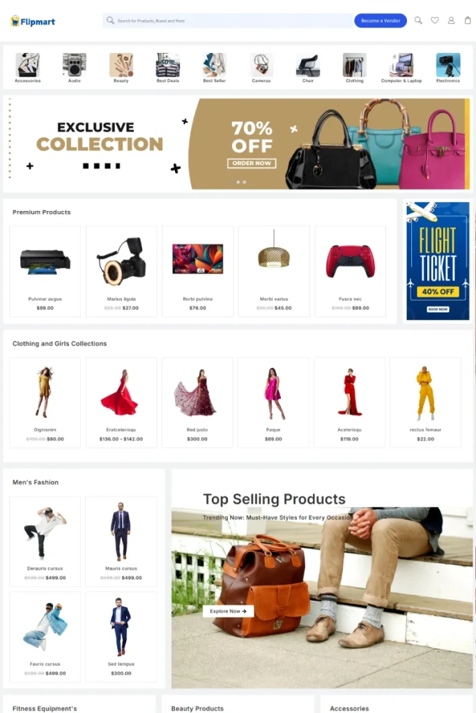 website templates like flipkart