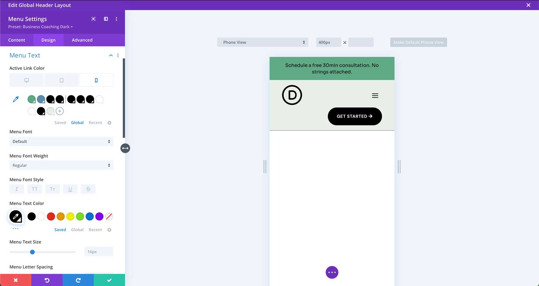DIVIのビジネスコーチングスターターサイト