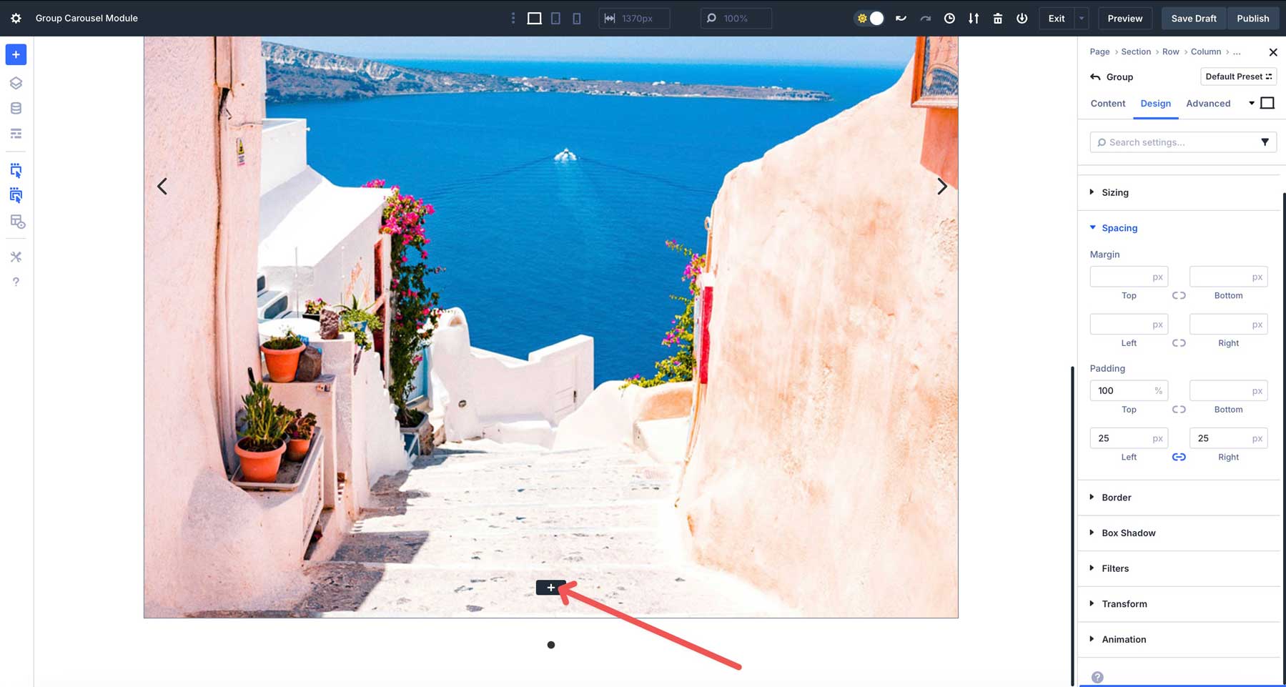 Divi 5中的組旋轉木載模塊