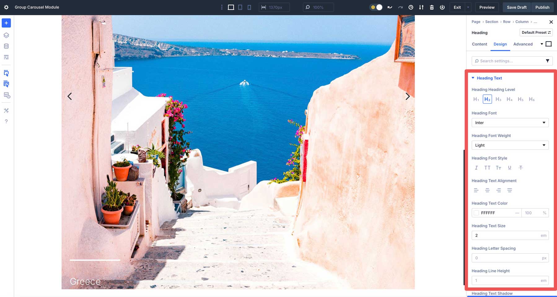 Divi 5中的組旋轉木載模塊