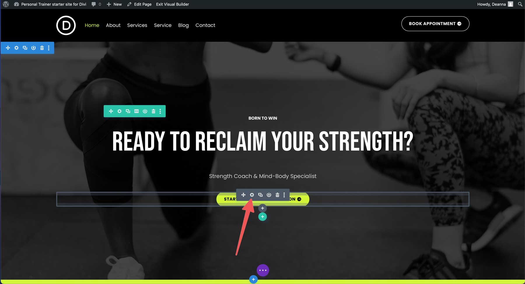 Personal Trainer Starter Site für Divi
