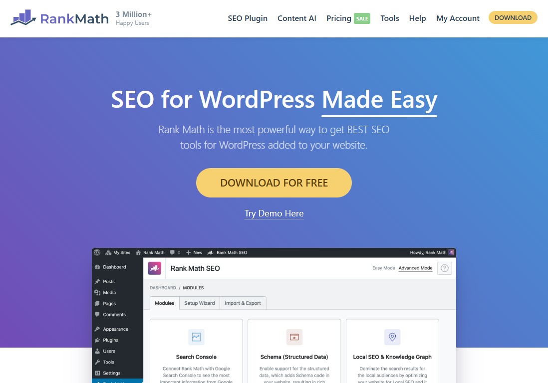 Matemáticas de rango - La mejor herramienta de SEO de WordPress gratis