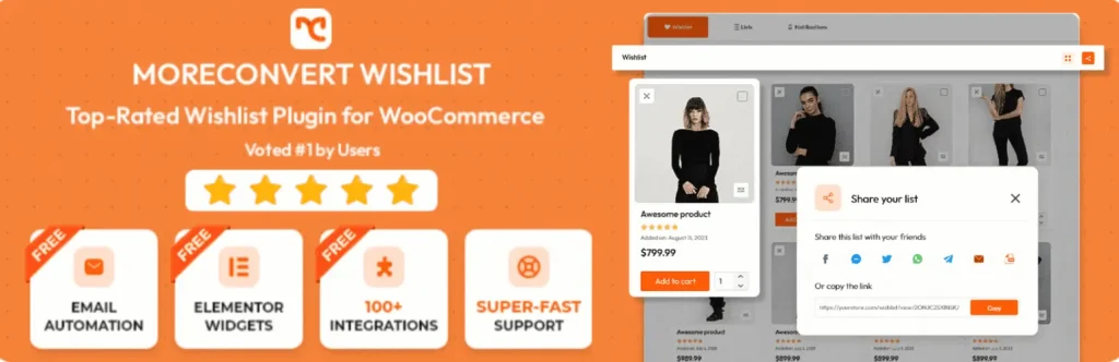 WooCommerce için 9 En İyi İstek Listesi Eklentileri Satışları Artıracak 11 moreconvert wishlist 5623