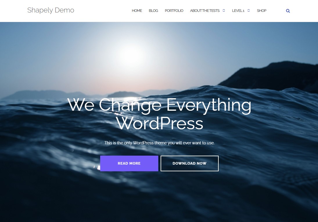 Factory - Tema de WordPress de una página