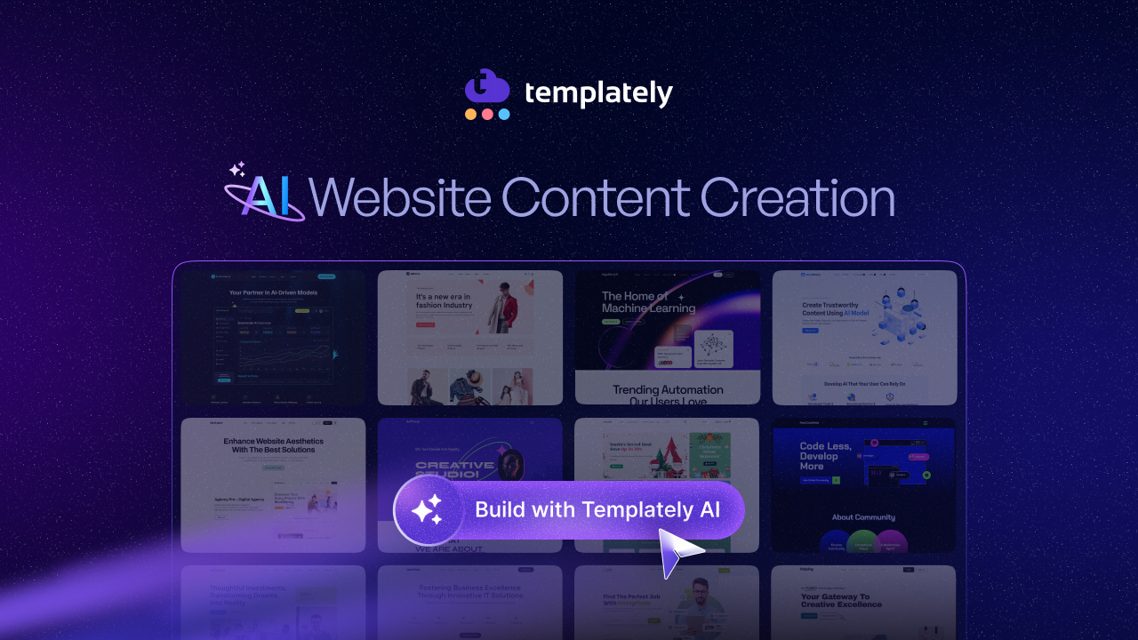 Generator treści AI w temperaturze AI Content Generator in Templately