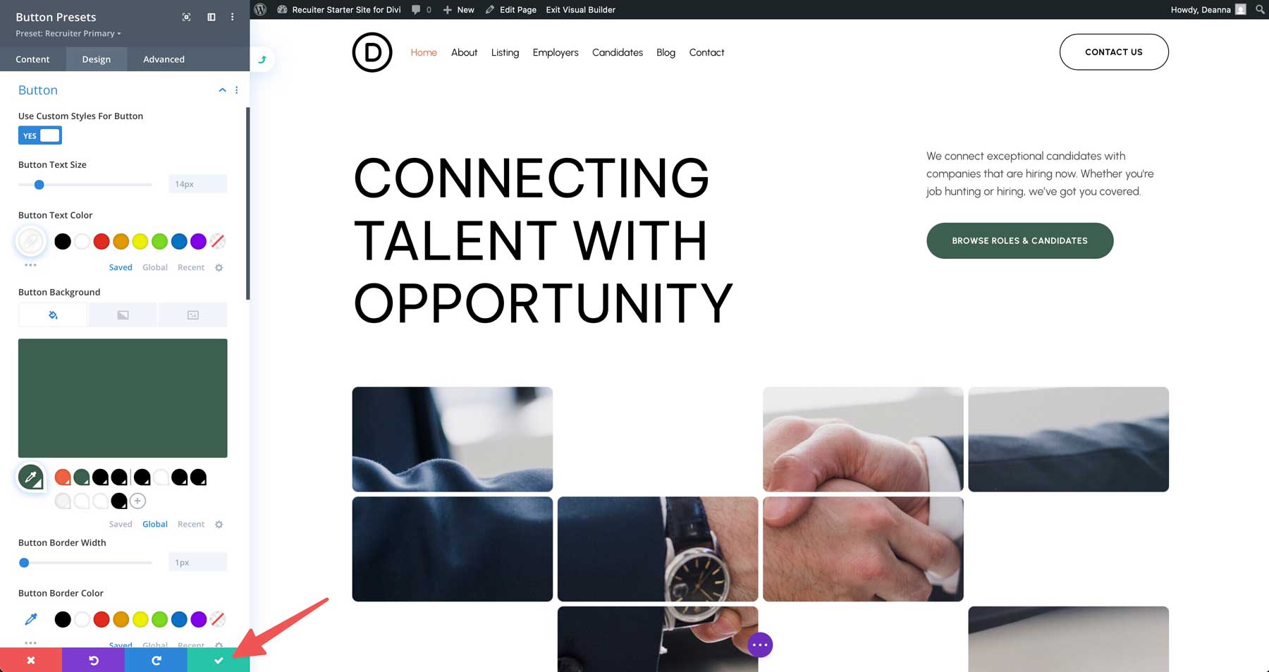 Recruiter Starter Site pentru Divi