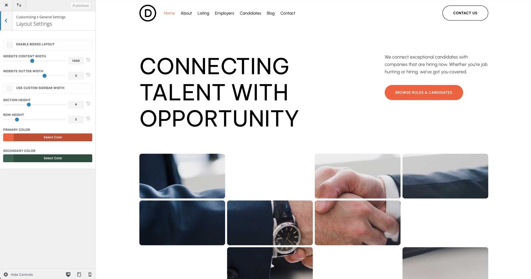 Recruiter Starter Site pentru Divi