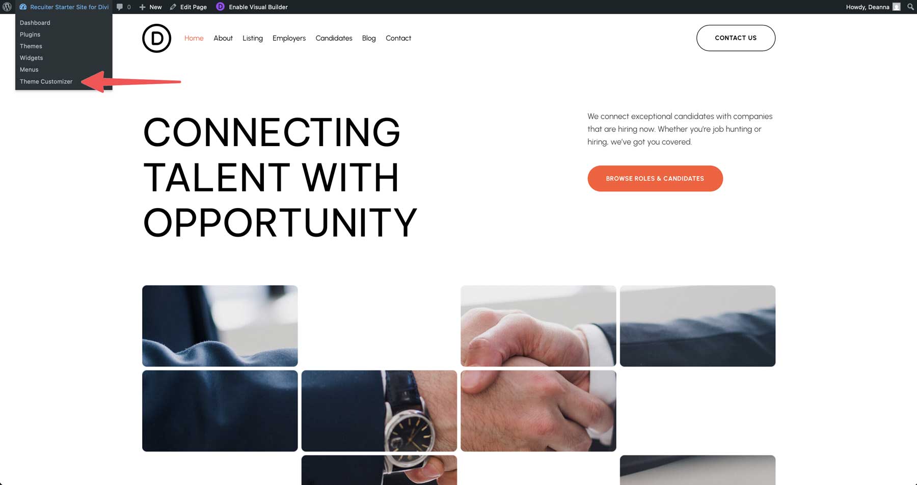 Recruiter Starter Site pentru Divi