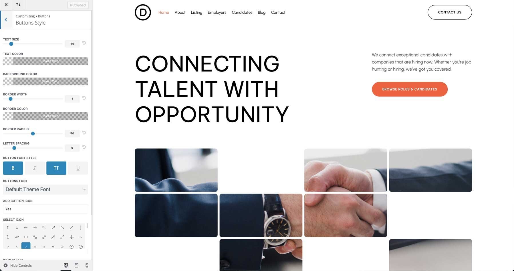 Recruiter Starter Site pentru Divi