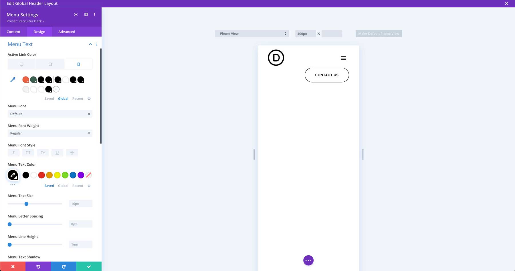 Recruiter Starter Site pentru Divi