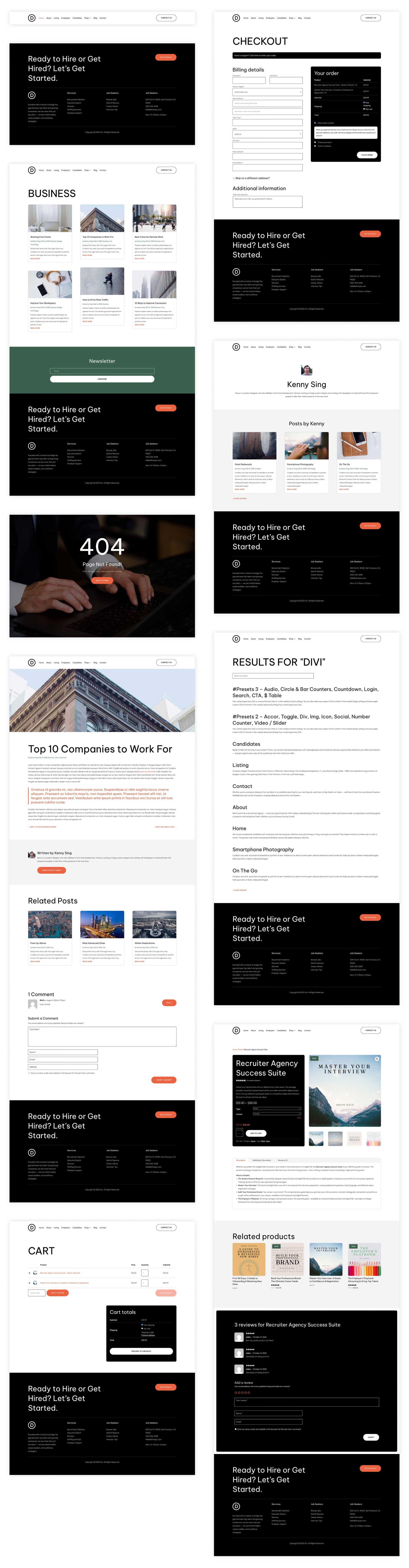 Recruiter Starter Site pentru Divi