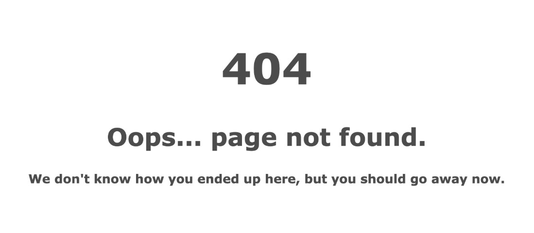 404エラーページの例