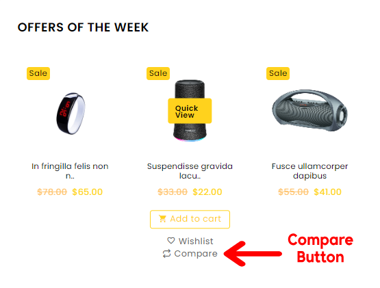 B2B WooCommerce?為什麼產品比較是必備功能7 Compare Button