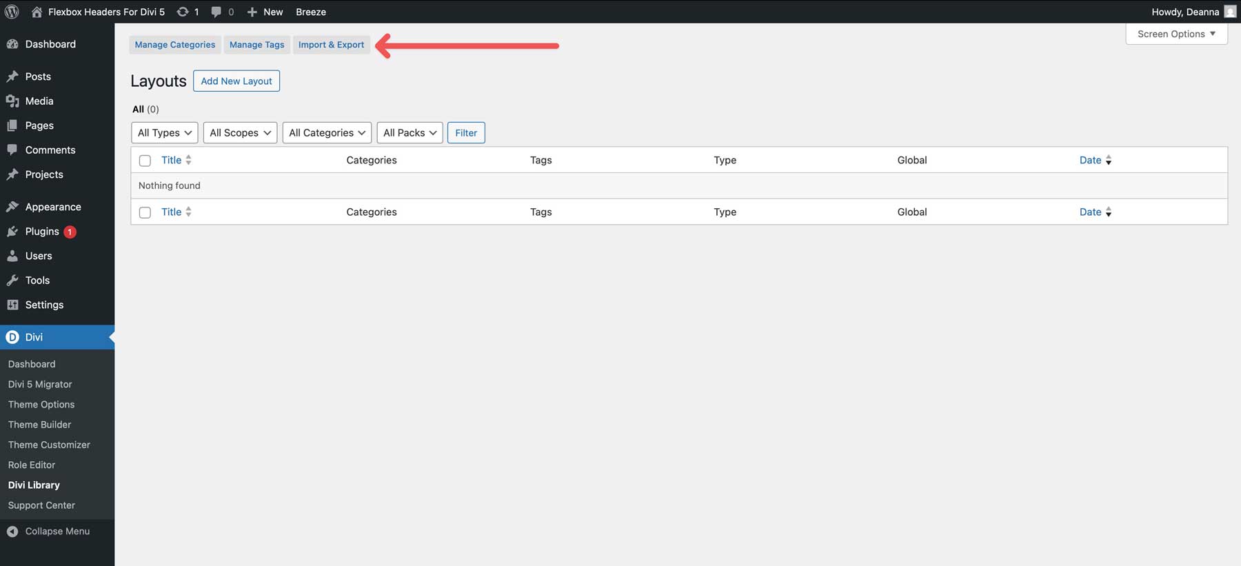 flexbox footers สำหรับ divi 5