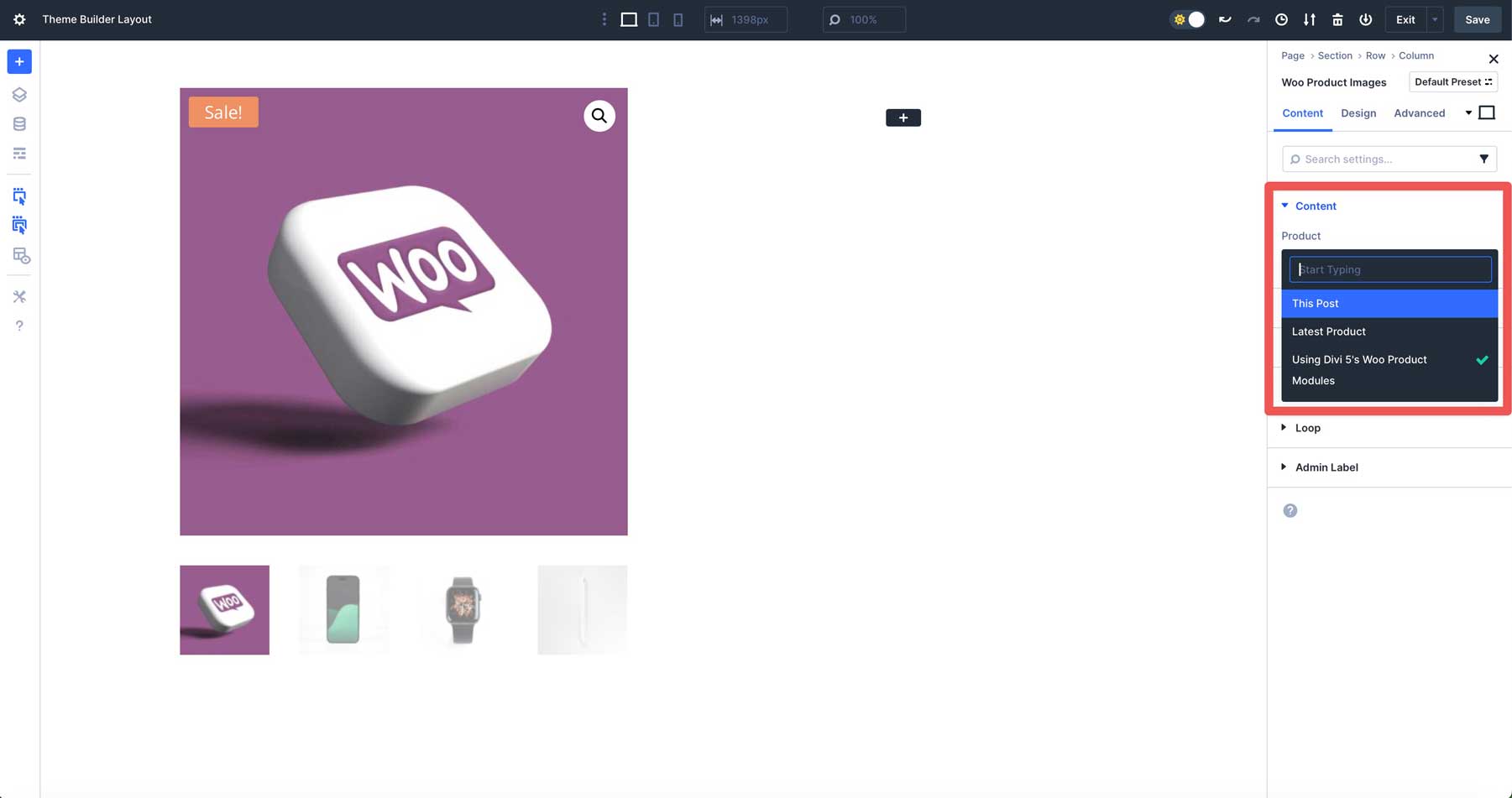 DIVI 5 WOO製品モジュール