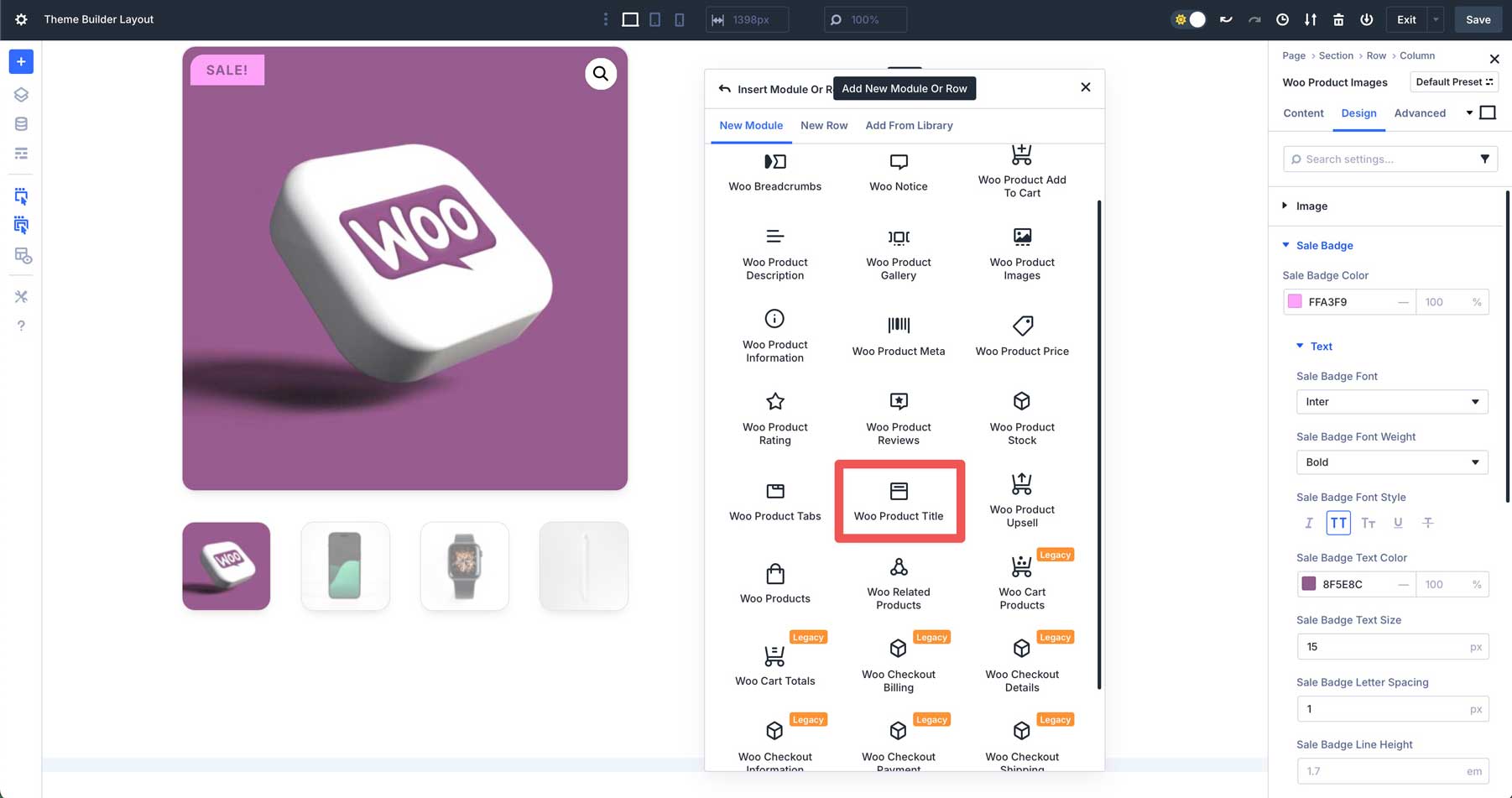 DIVI 5 WOO製品モジュール