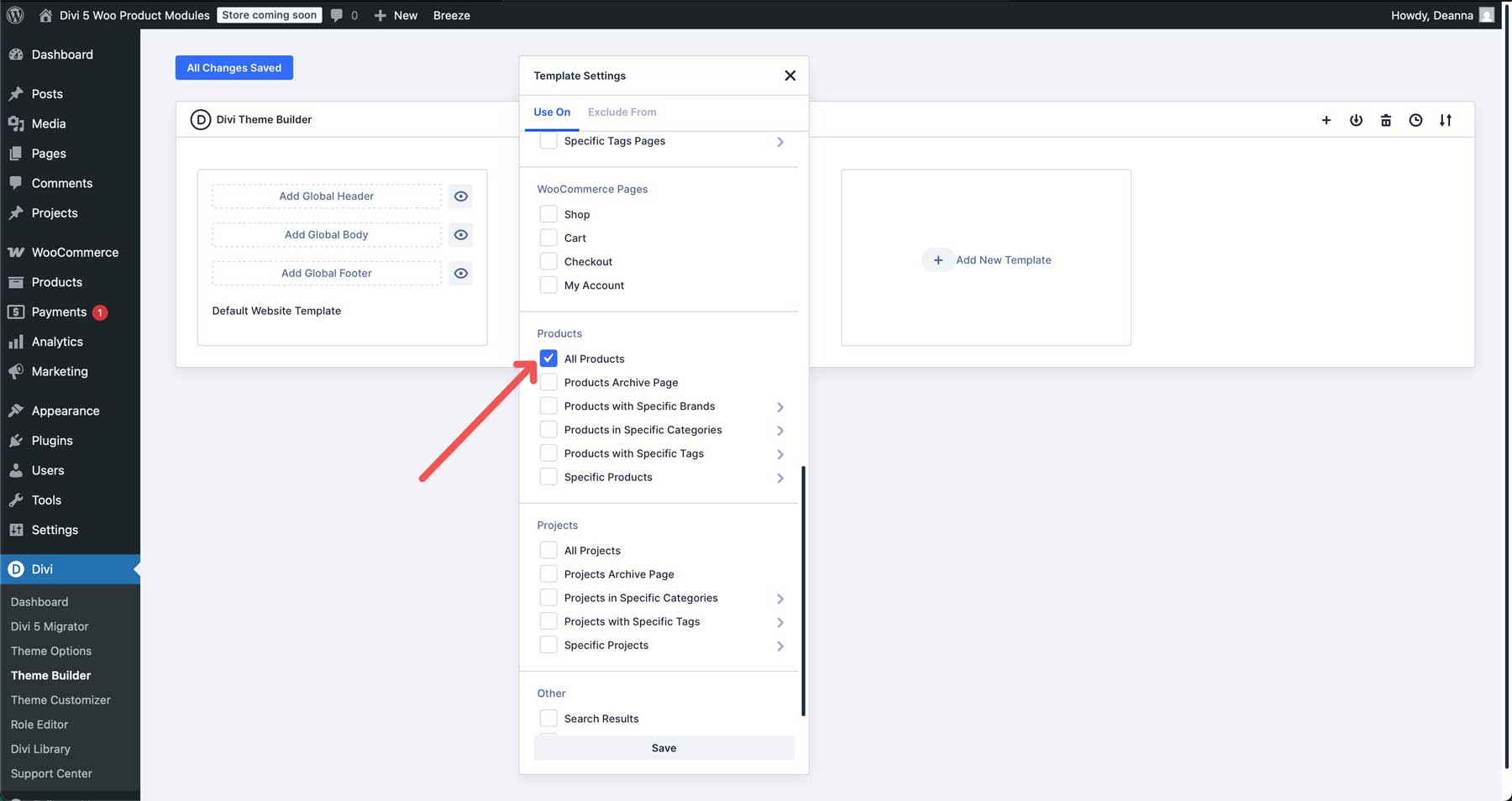DIVI 5 WOO製品モジュール
