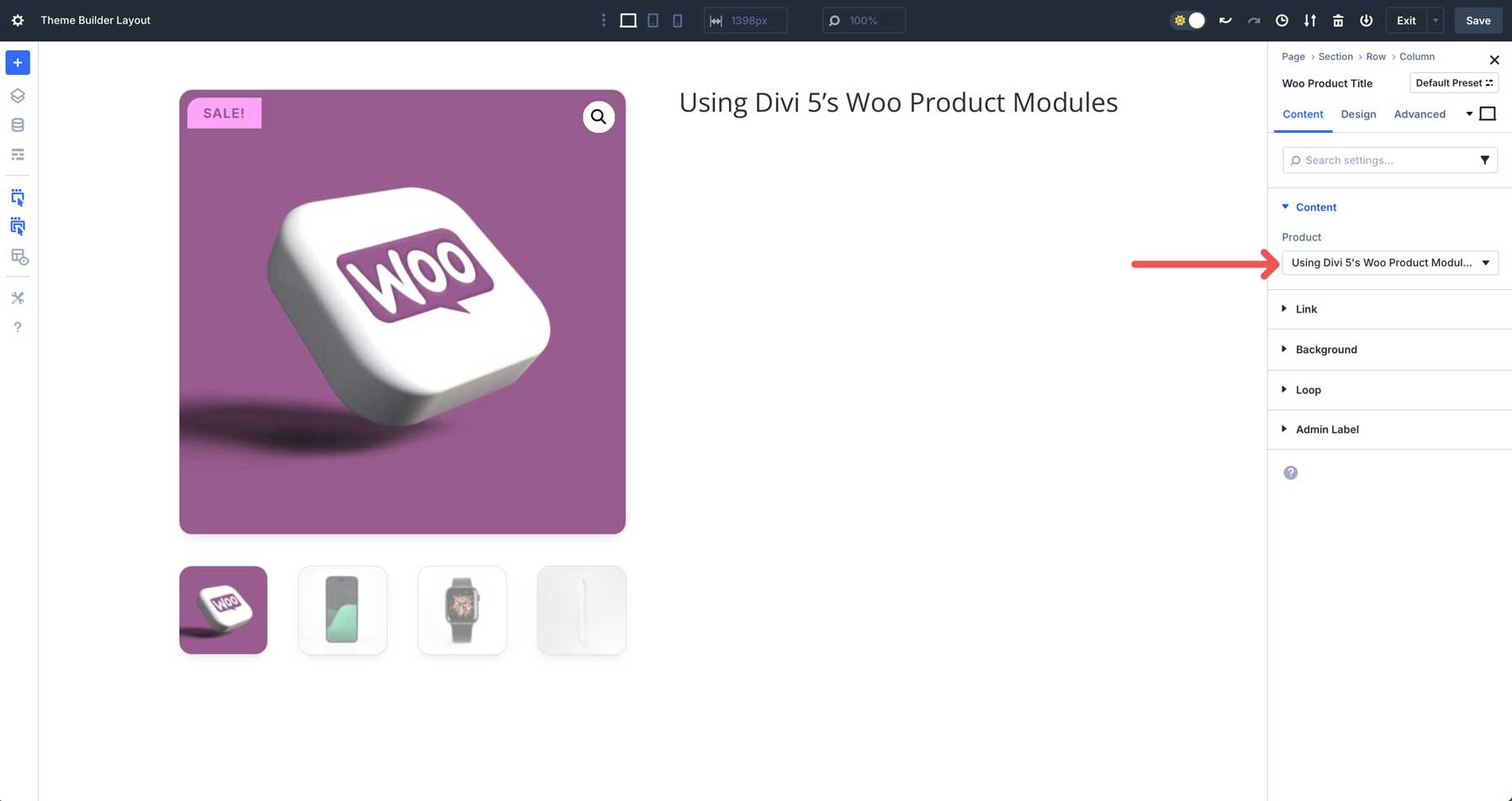 DIVI 5 WOO製品モジュール