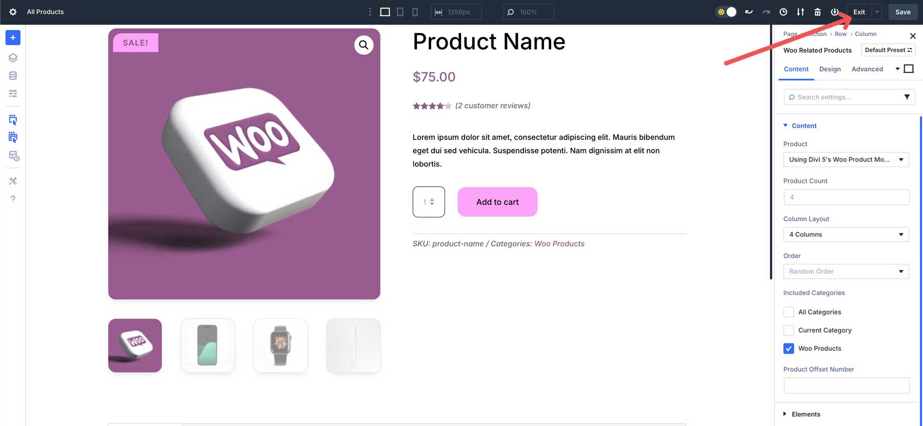 DIVI 5 WOO製品モジュール