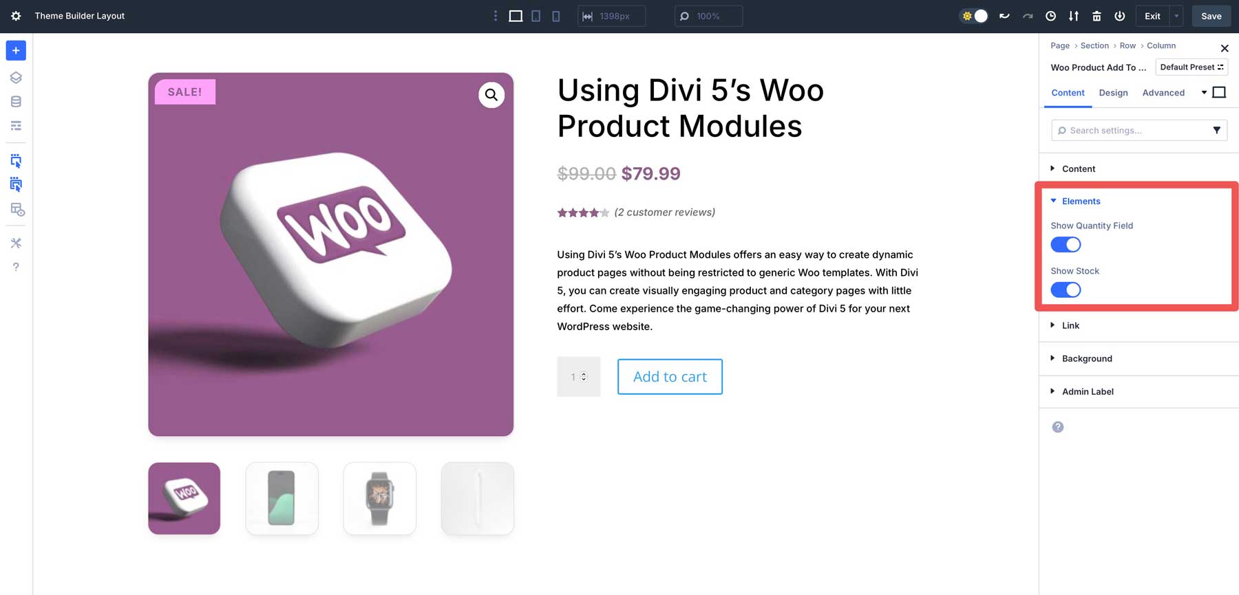 DIVI 5 WOO製品モジュール