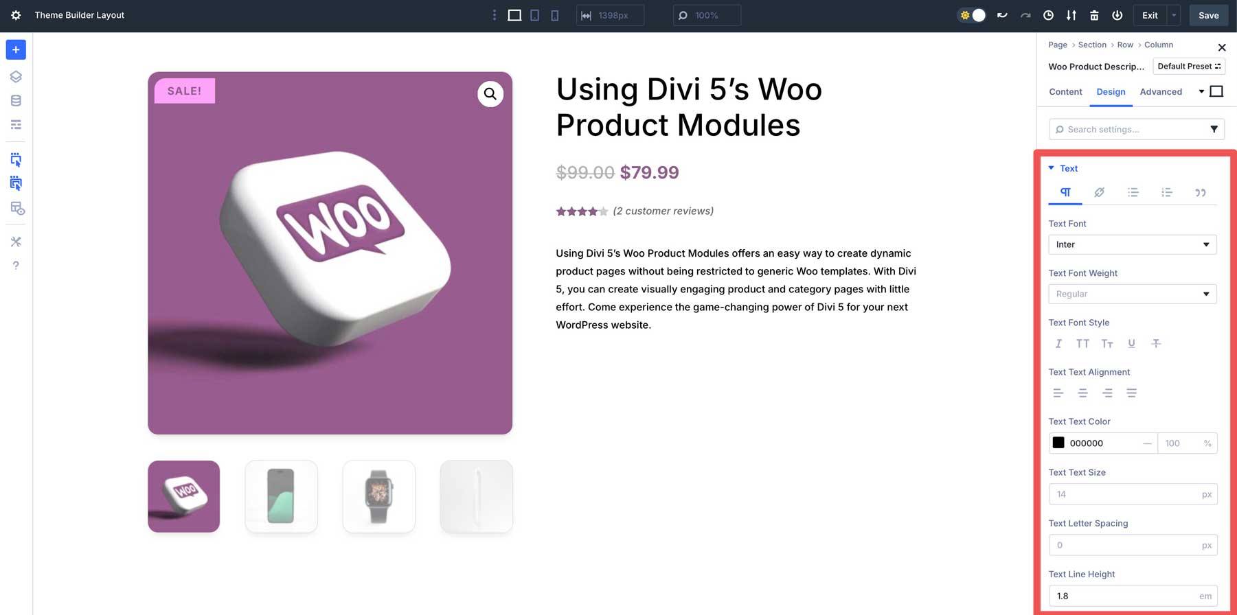 DIVI 5 WOO製品モジュール