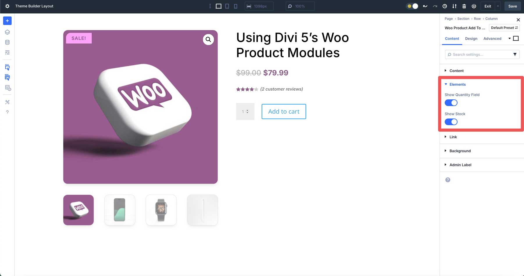 DIVI 5 WOO製品モジュール