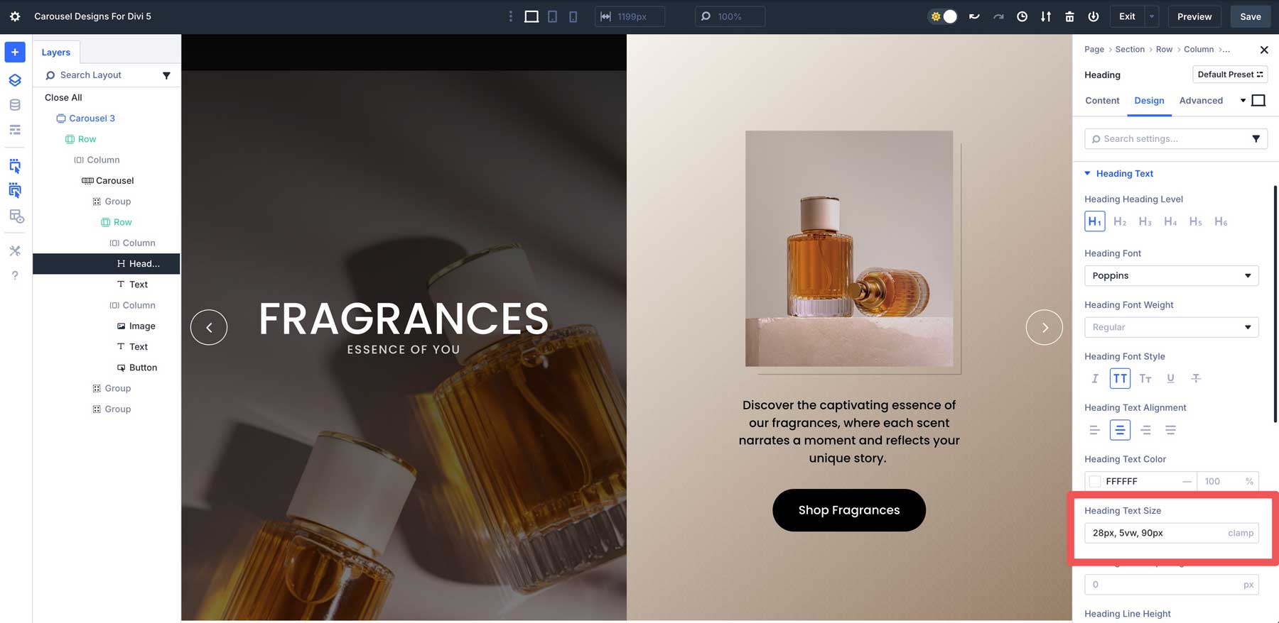 Divi 5のカルーセルデザイン