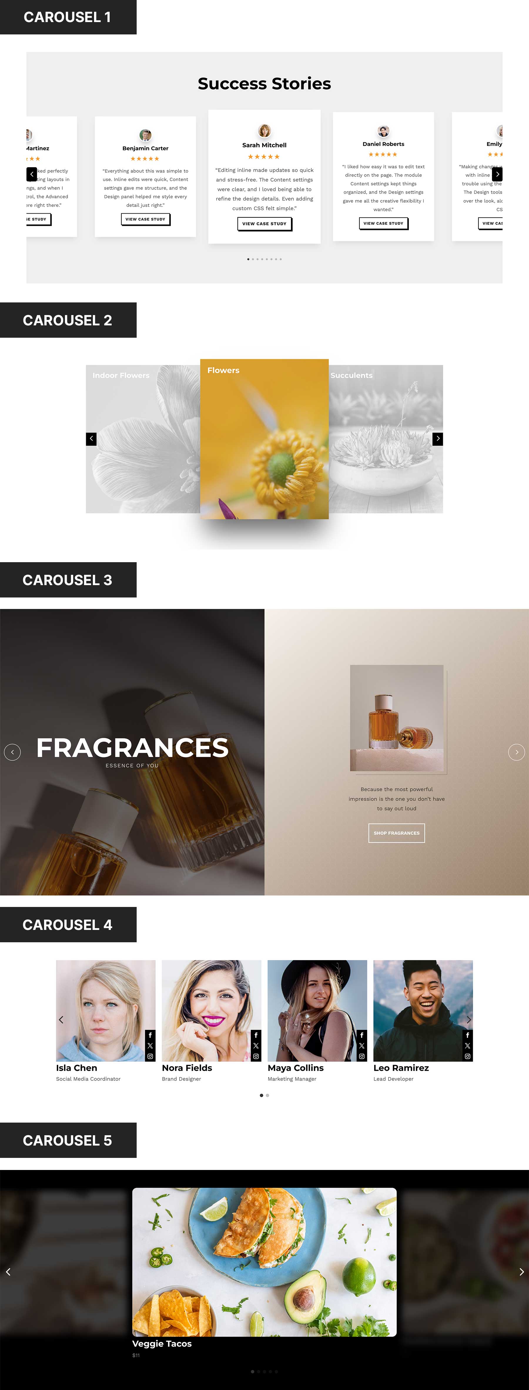 Divi 5のカルーセルデザイン