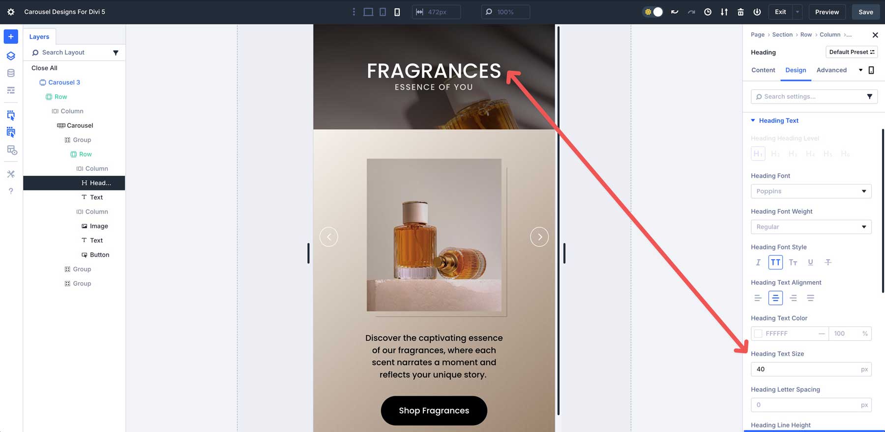 Divi 5のカルーセルデザイン