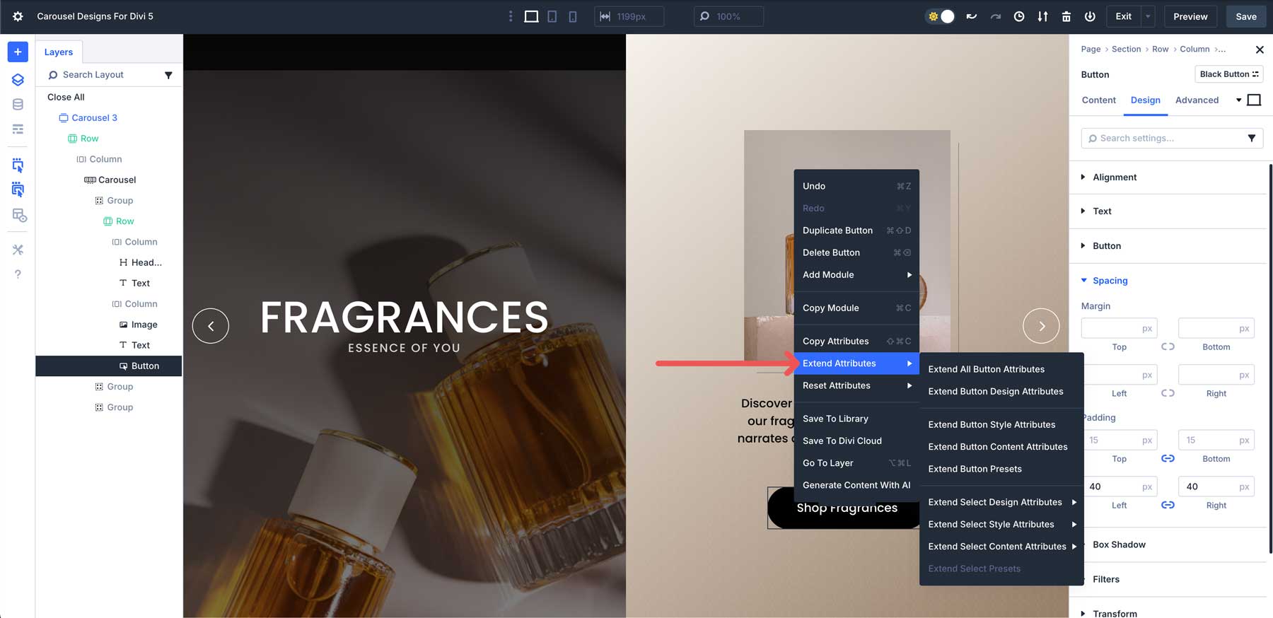 Divi 5のカルーセルデザイン