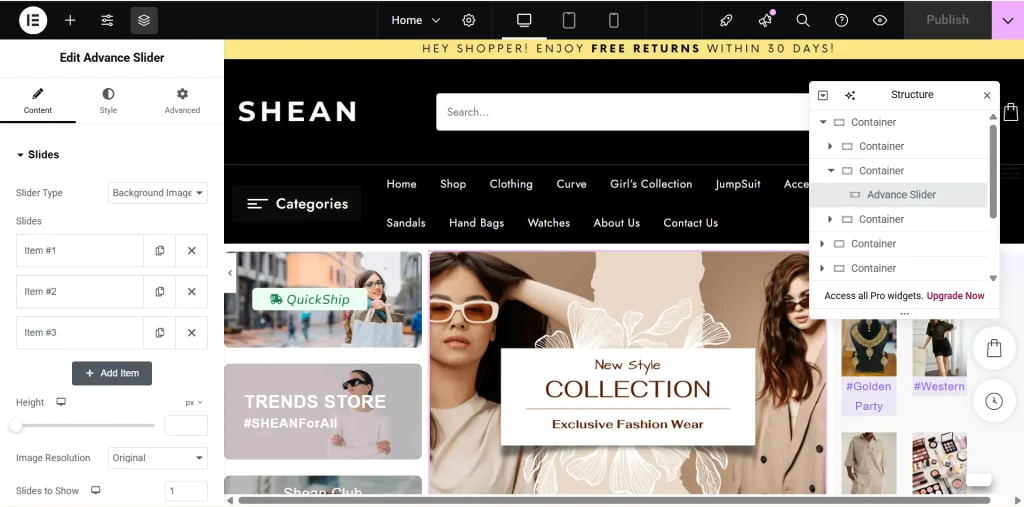 shean page edit