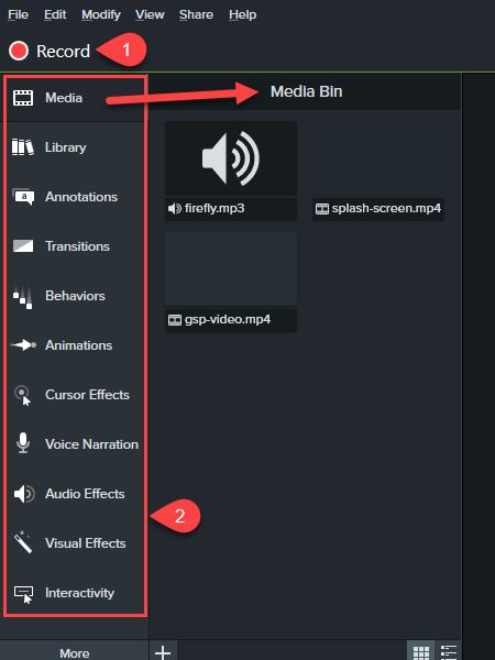 Camtasia 비디오 편집기