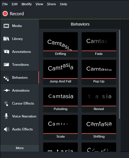 Camtasia 비디오 편집기