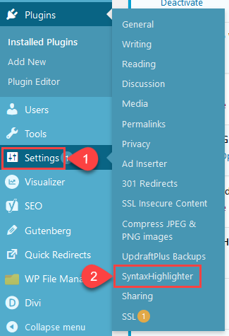 강조 표시된 코드 조각