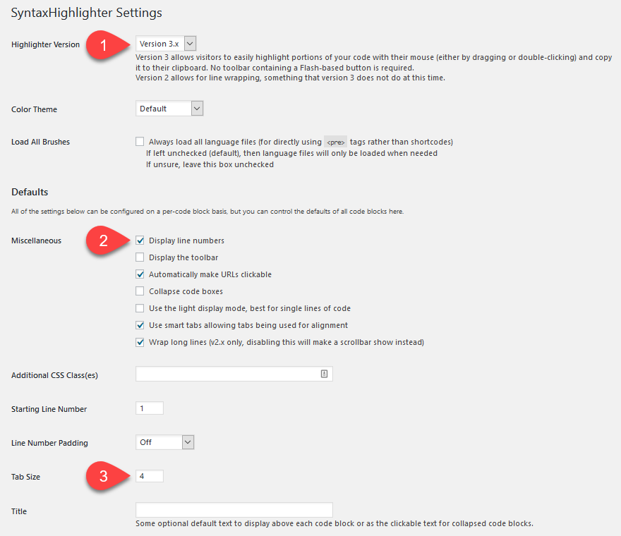 강조 표시된 코드 조각