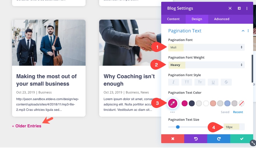 Шаблон страницы результатов поиска Divi