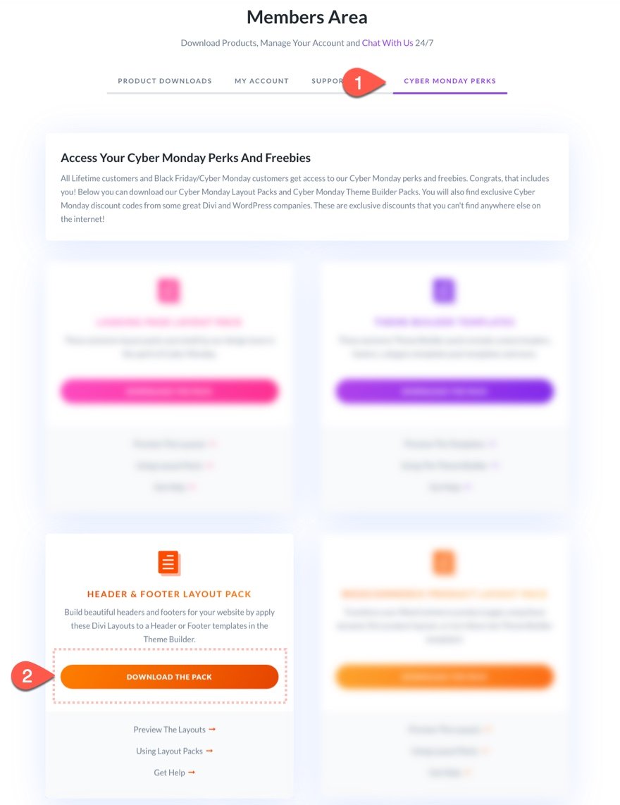 diviヘッダーレイアウトパック